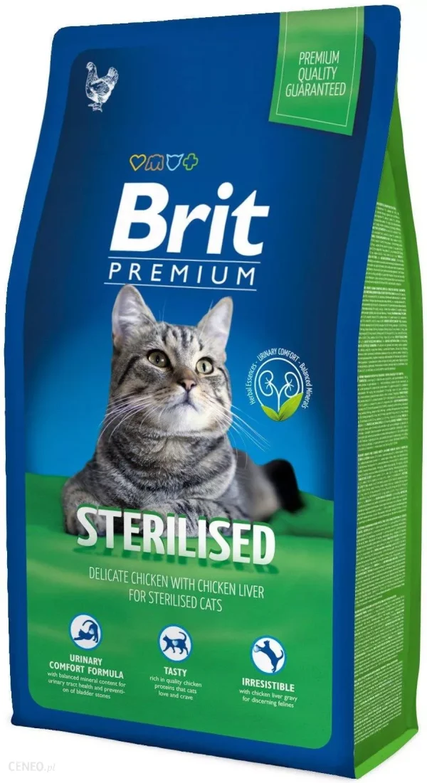 Brit Premium Cat Sterilized 2 formatos 15 kg 8 kg clinicavetdream
